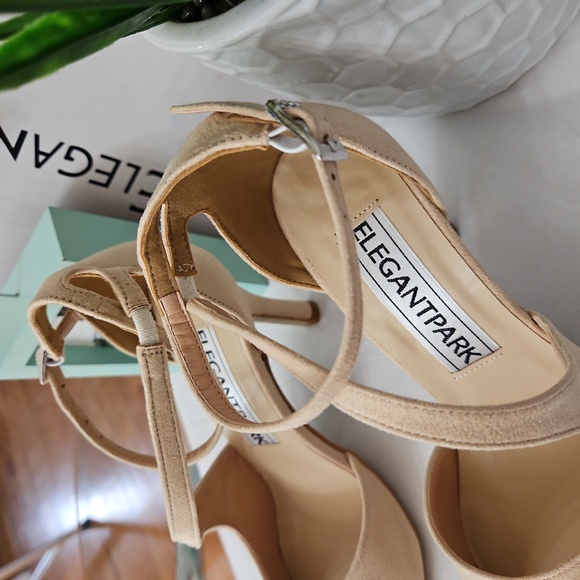 NWT Elegantpark Women's Peep Toe High Heels Size 7 - Picture 8 of 15